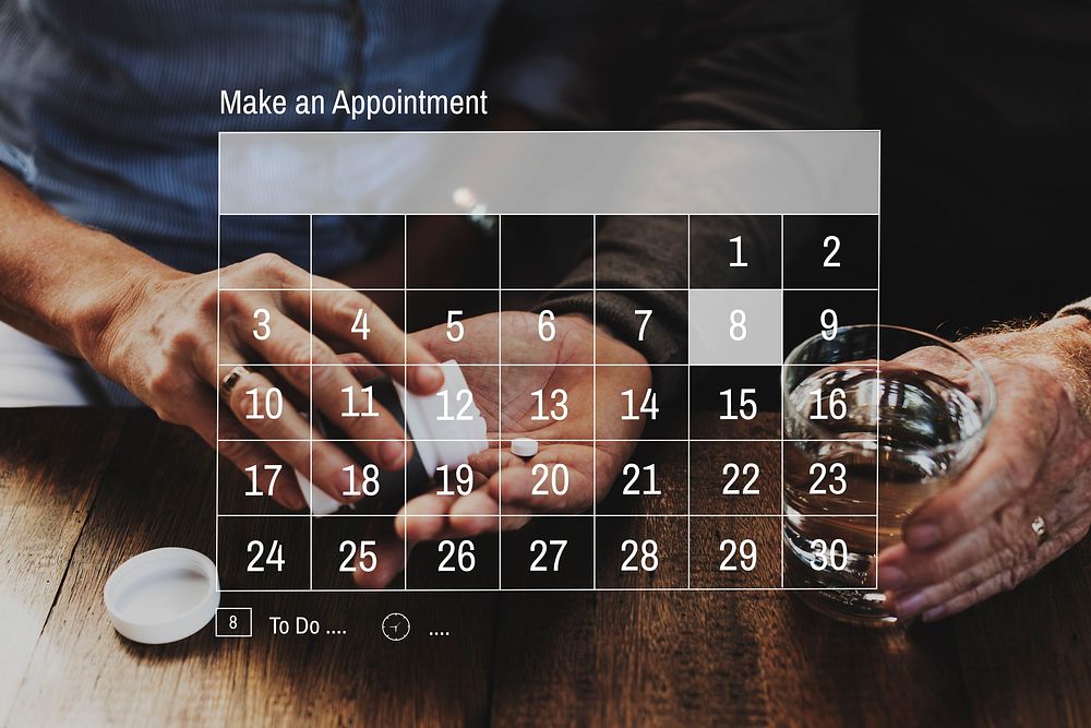 Illustration of calendar appointment schedule organizer