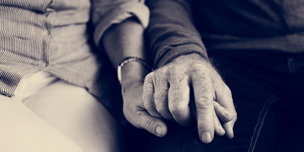 Holding Hands Affection Mature Love