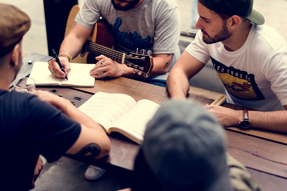 Music Band Rehearsal Friendship Together