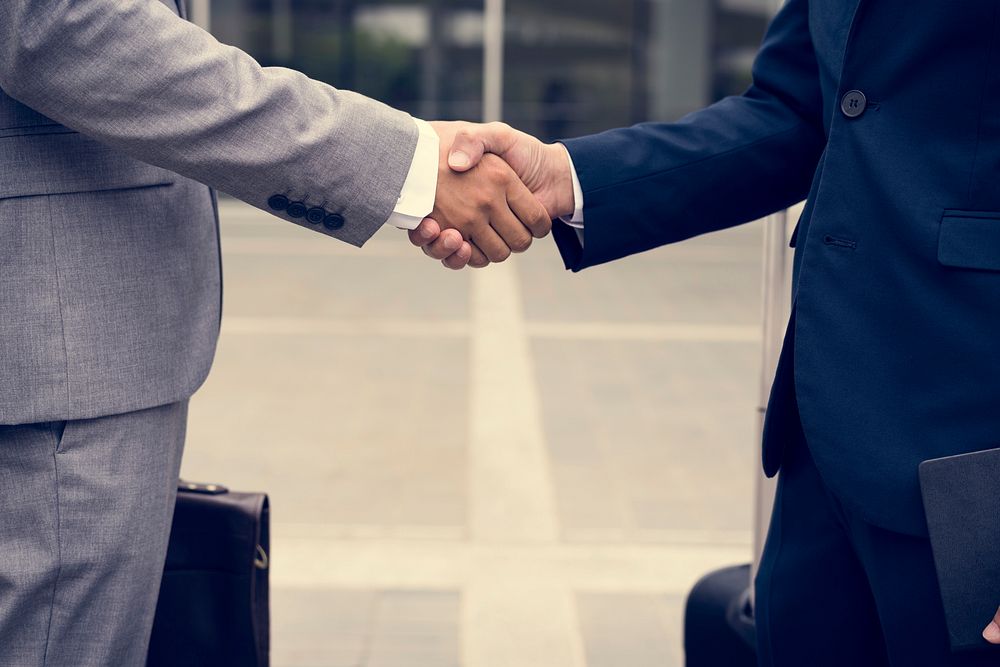 Business Men Agreement Deal Hands Shake