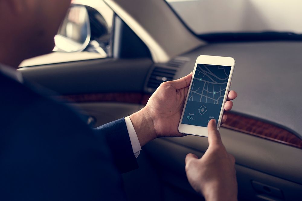 Businessman Mobile Navigation GPS Direction
