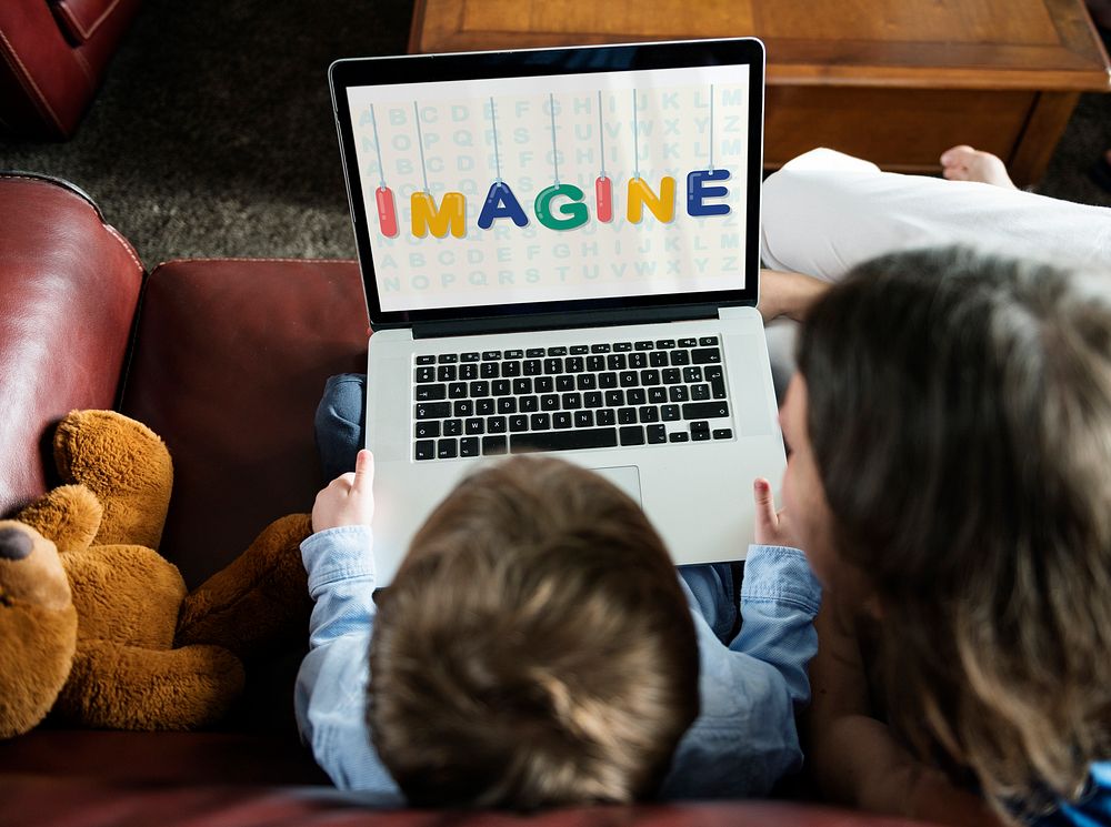 Illustration of imagine inspiration word