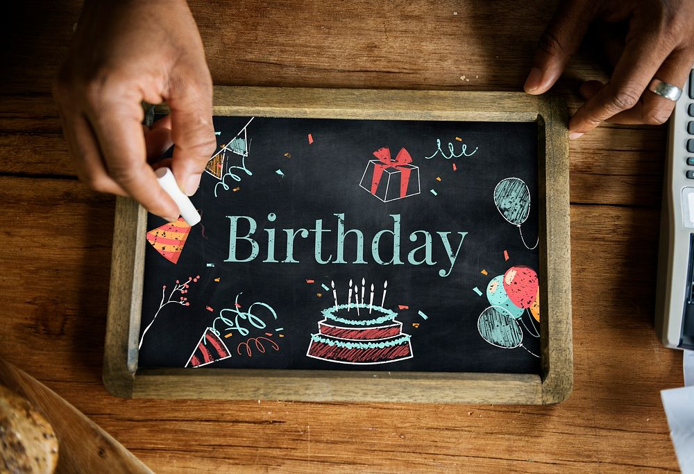 Birthday Cake Party Illustration Concept