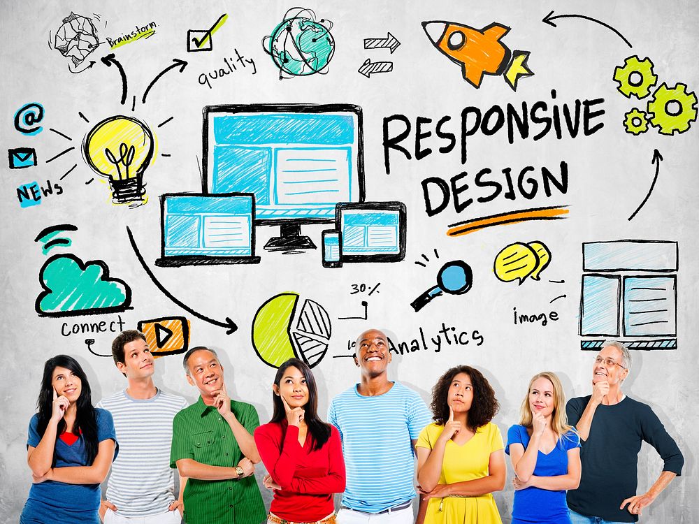 Responsive Design Internet Web Online People Thinking Concept