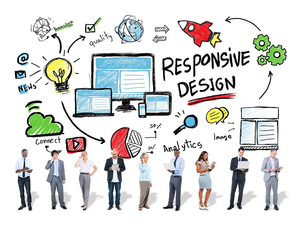 Responsive Design Internet Web Business People Technology Concept