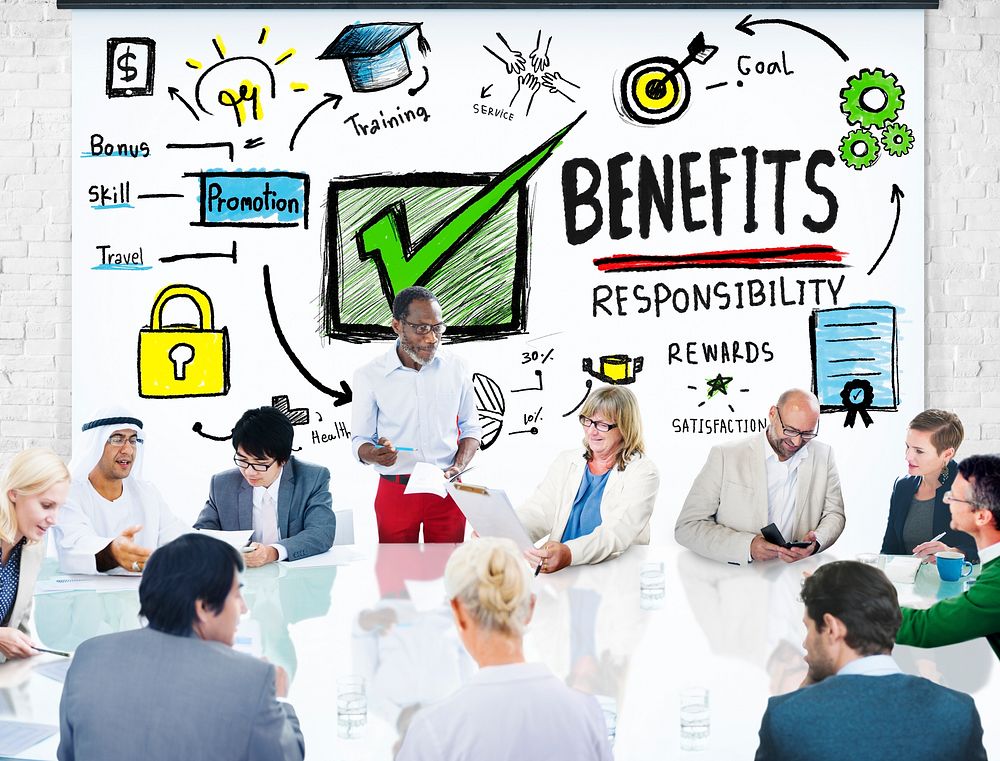 Benefits Gain Profit Earning Income Business Meeting Concept