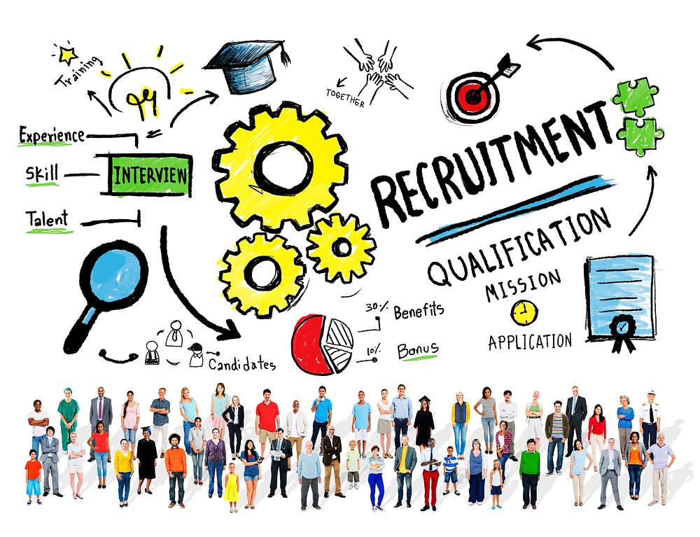 Multi Ethnic Group People Recruitment Jobs Concept