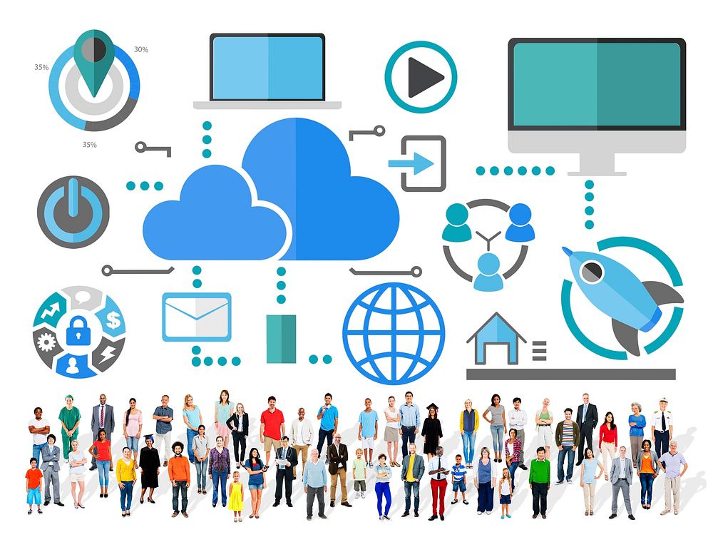 Big Data Sharing Online Global Communication Community Concept