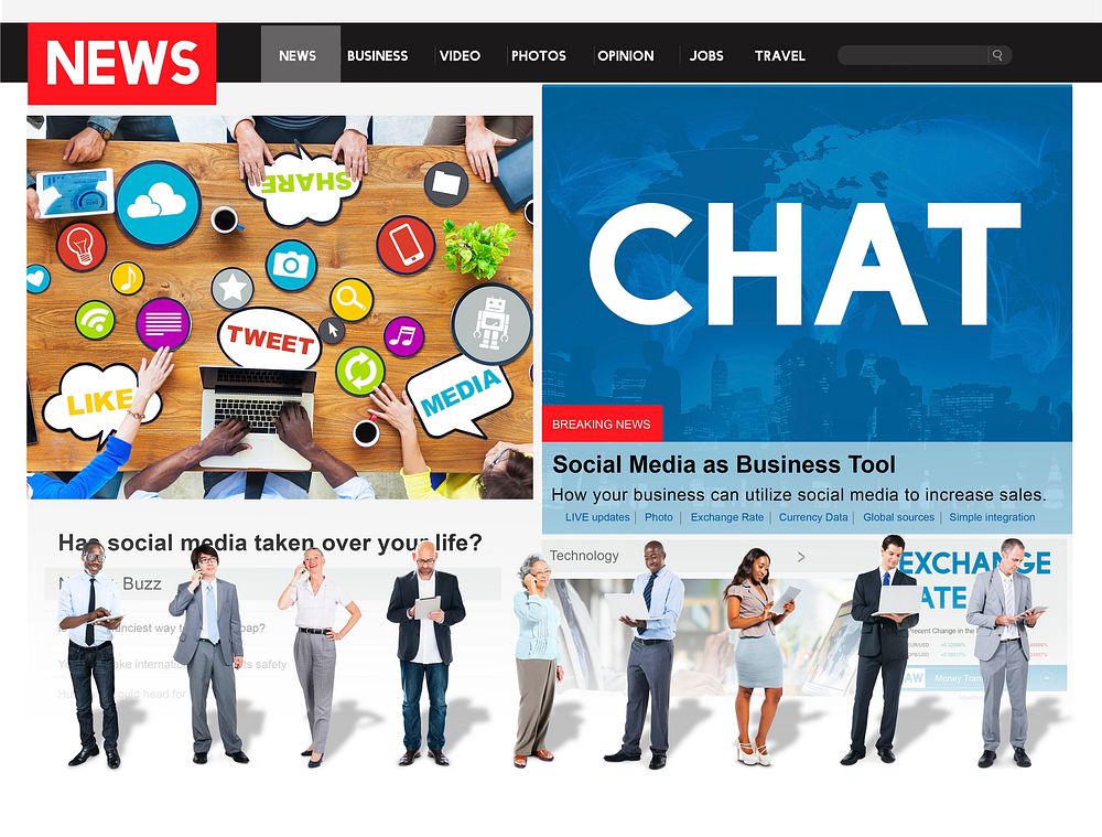 Chat Communication Social Media Networking Concept