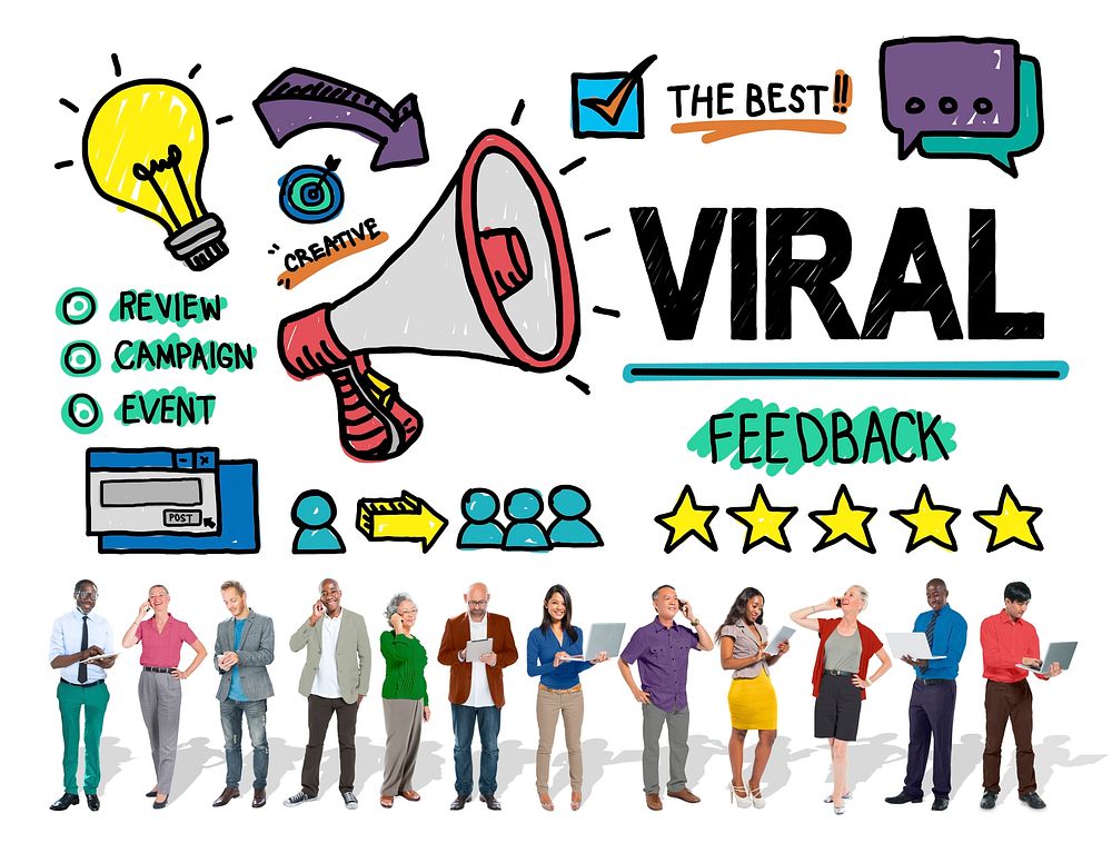 Viral Marketing Spread Review Event Feedback Concept