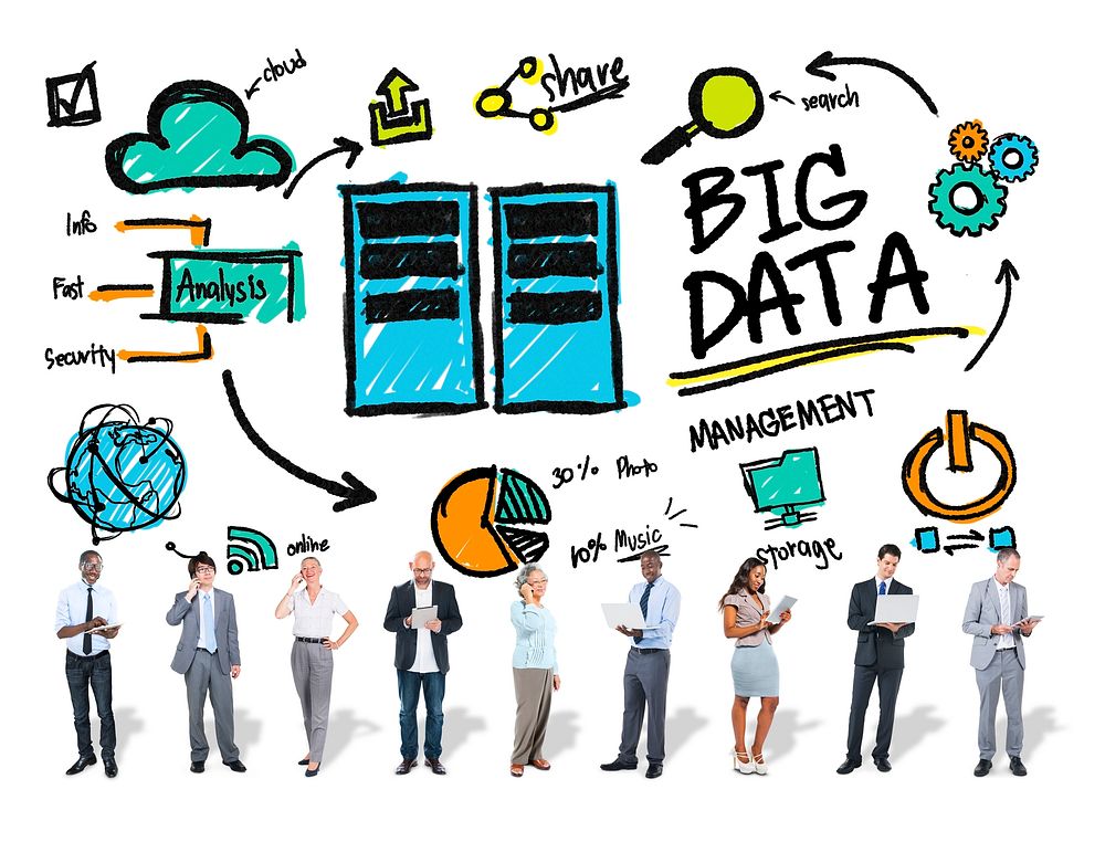 Diversity Business People  Big Data Corporate Digital Devices Concept