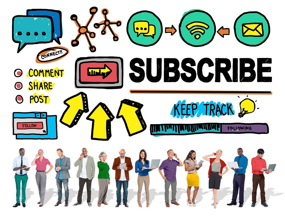 Subscribe Follow Registration Support Media Concept