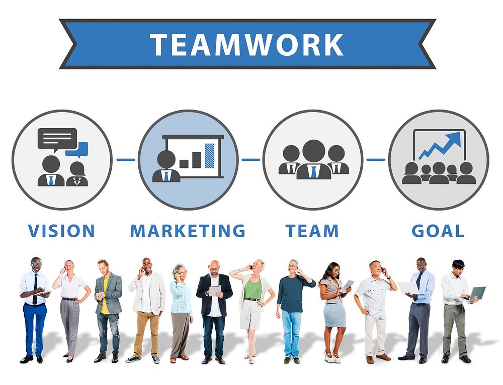 Business People Digital Device Connection Teamwork Concept