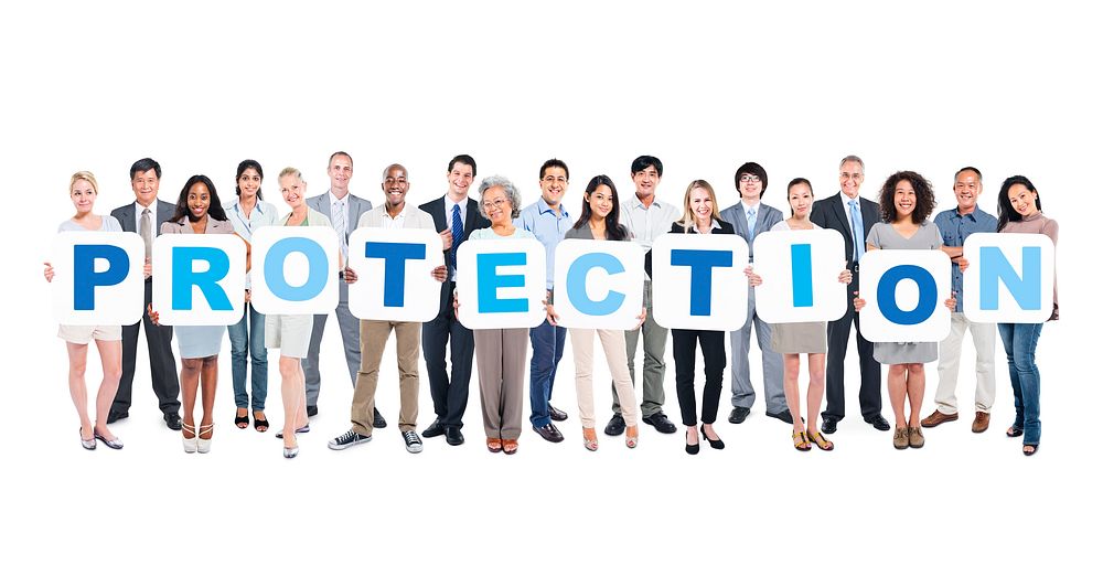 Protection Business People Team Teamwork Success Strategy Concept