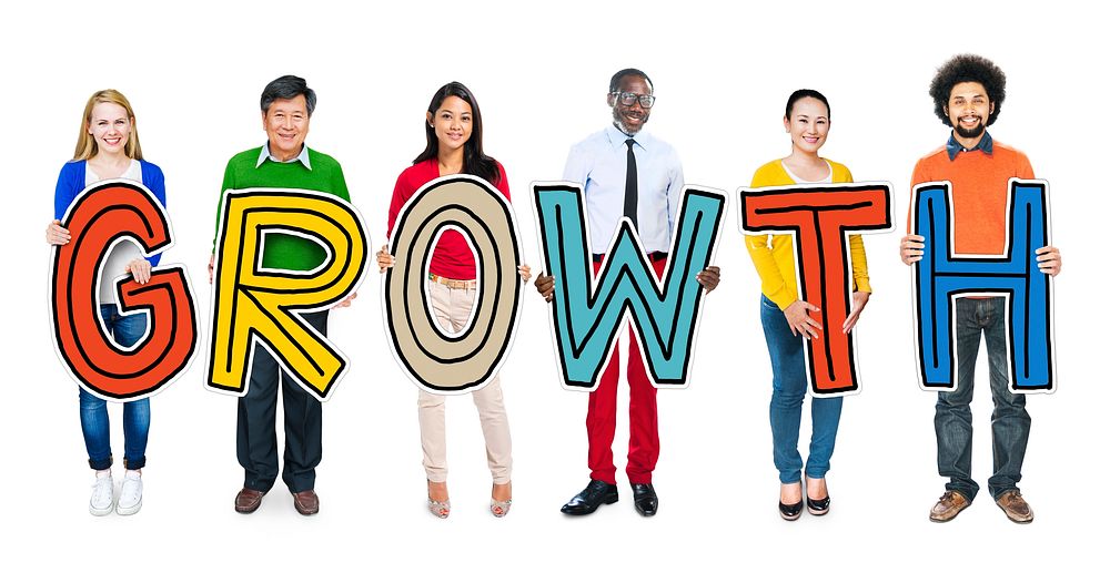 Group of People Standing Holding Growth