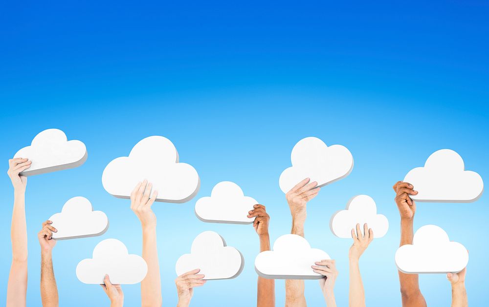 People holding clouds