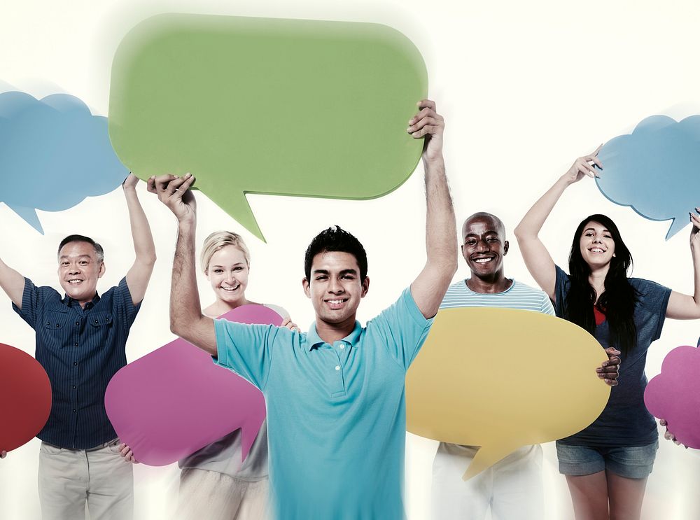 People Communication Speech Social Network Concept