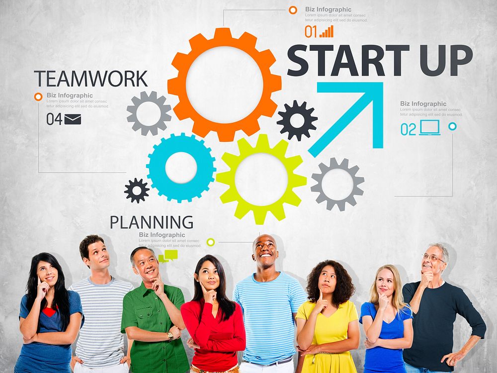 Startup New Business Plan Strategy Teamwork Concept