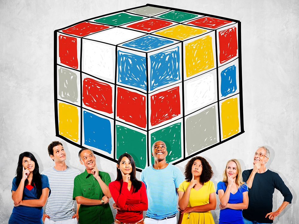 Puzzle Cube Game Cube Shape Intelligence Concept