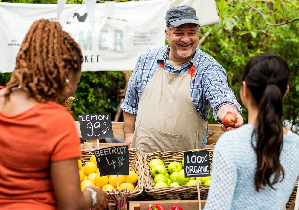 Man owner fresh gracery organic shop