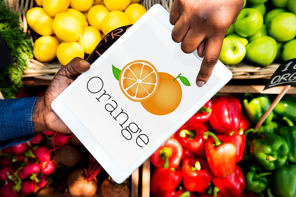 Illustration of vitamin nutritious orange healthy food