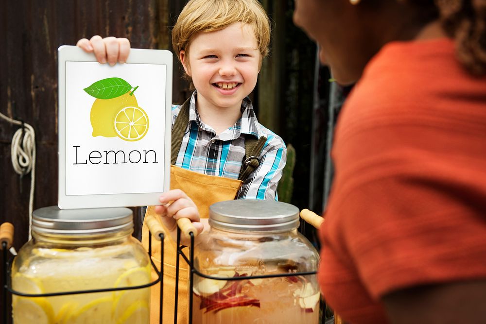 Illustration of vitamin nutritious lemon healthy food