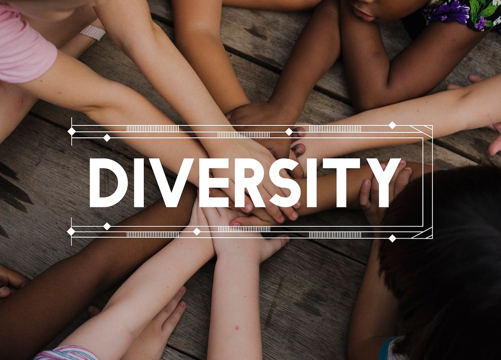 Diversity hands community together friendship
