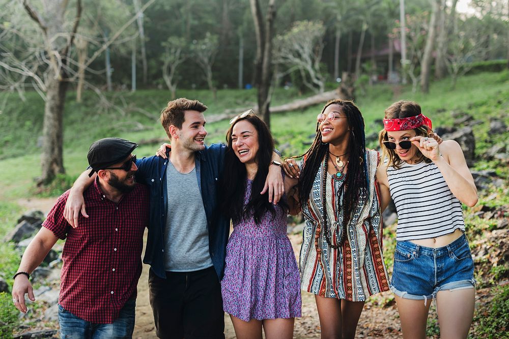 Group of Diverse Friends Having Fun Together