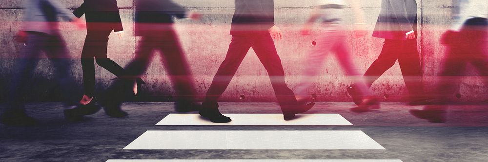 Business People Commuter Walking Abstract  Concept