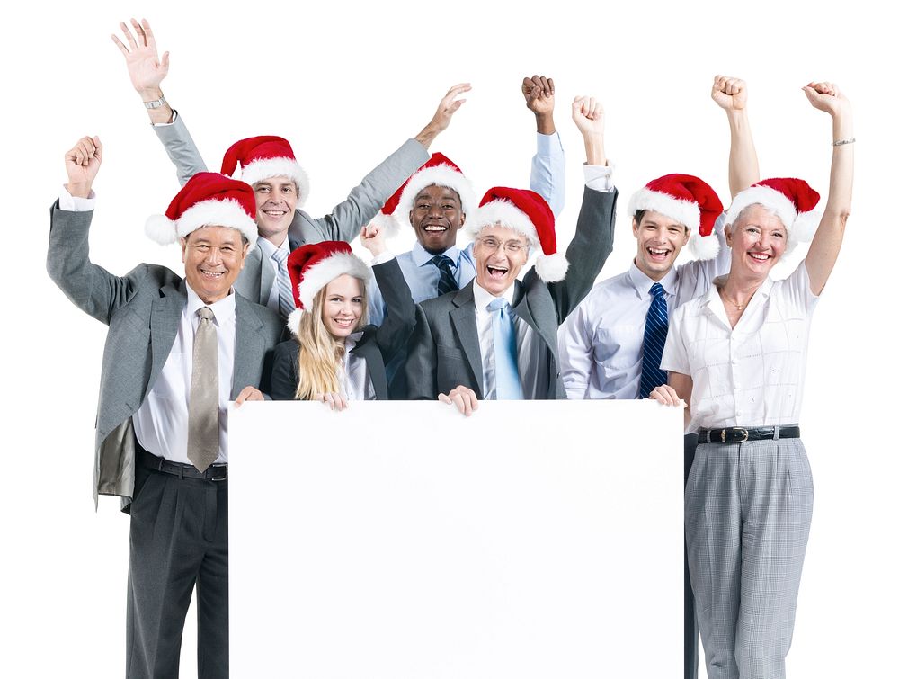 Business People Celebration Banner Copy Space Christmas Concept