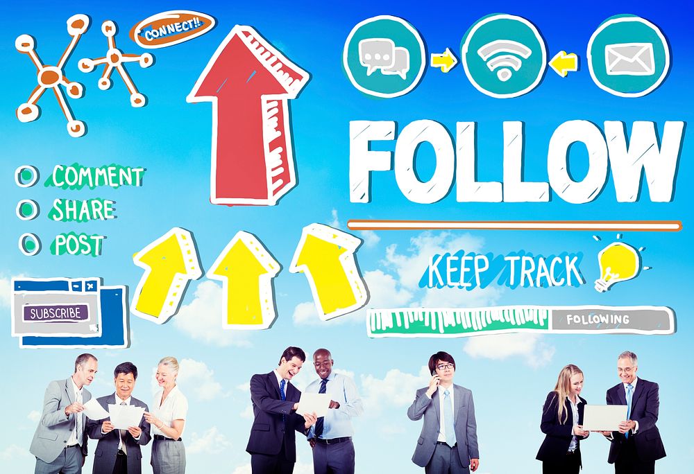 Follow Follower Following Connecting Networking Social Concept