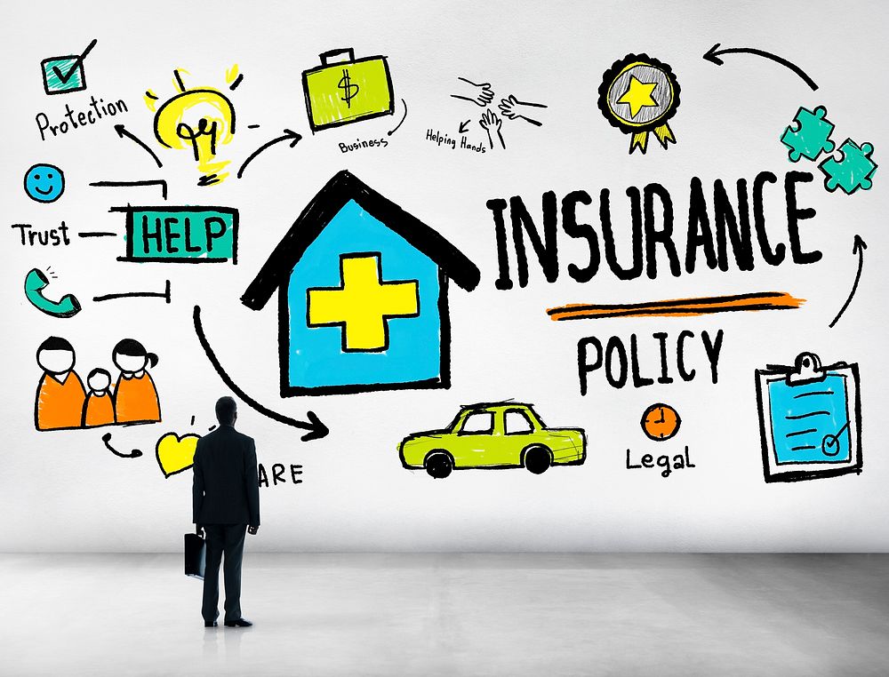 Businessman Insurance Policy Help Benefits Concept