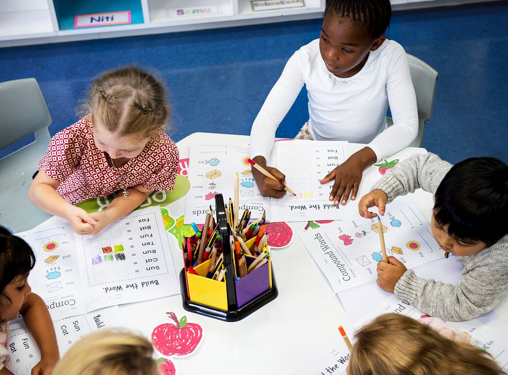 Happy kids at elementary school