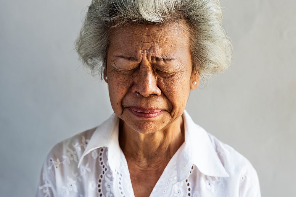 Elderly asian woman portrait 