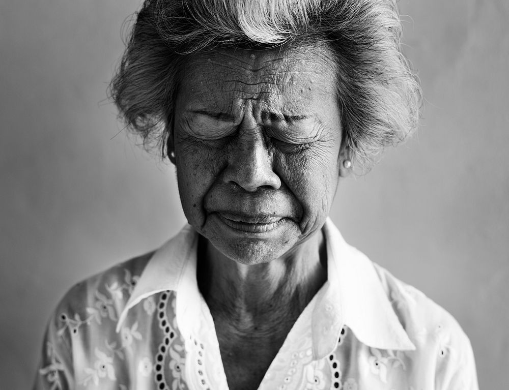 Elderly asian woman portrait