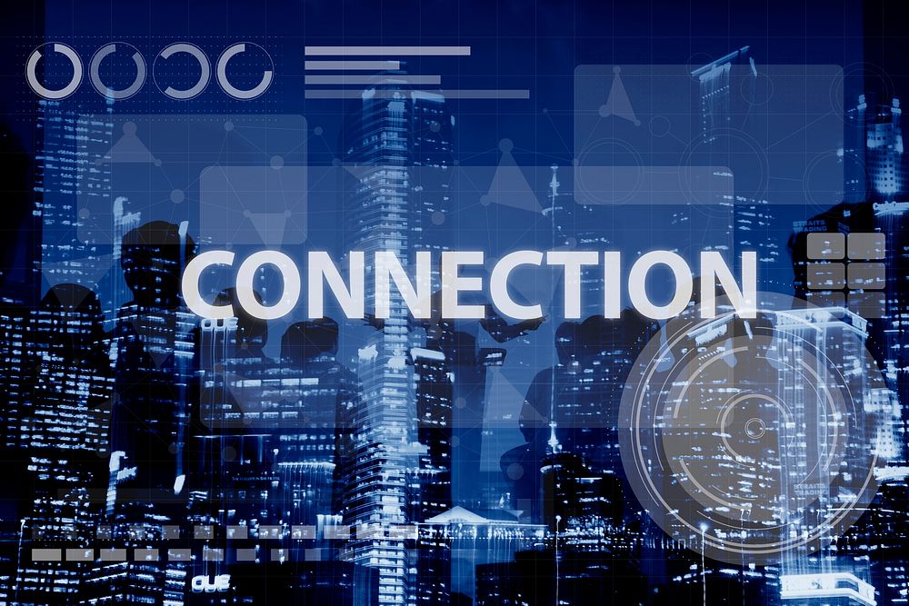 Computer Network Digital Connection Technology Concept