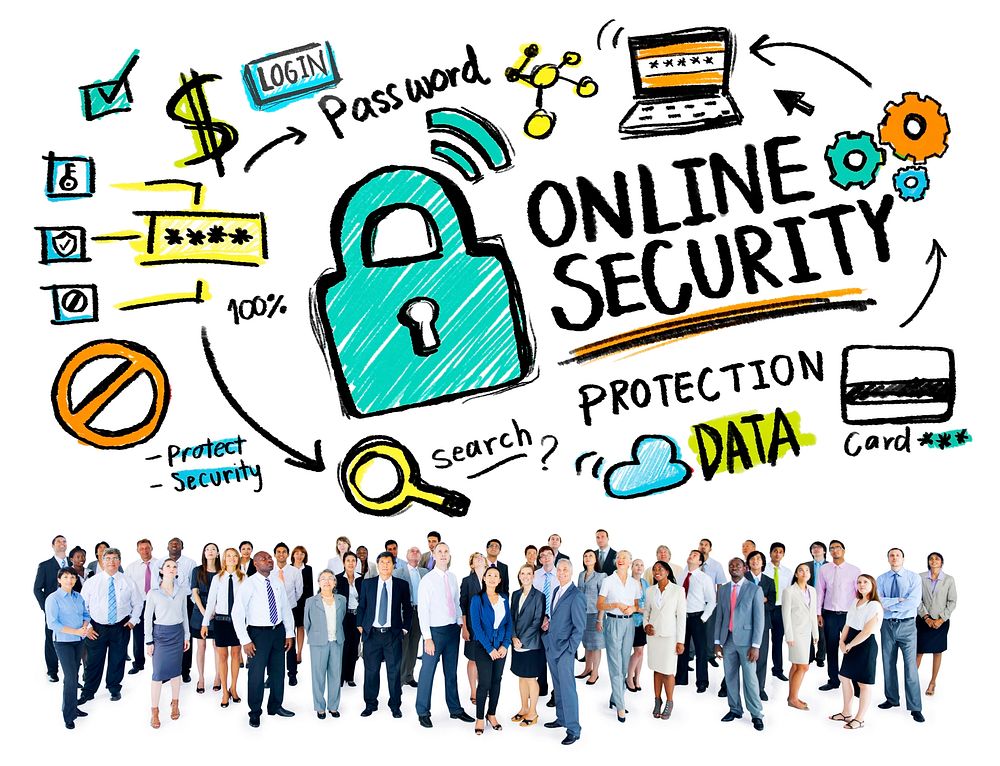 Online Security Protection Internet Safety Business Aspiration Concept