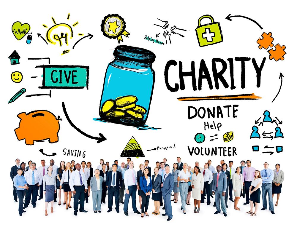 Business People Corporate Give Help Donate Charity Concept