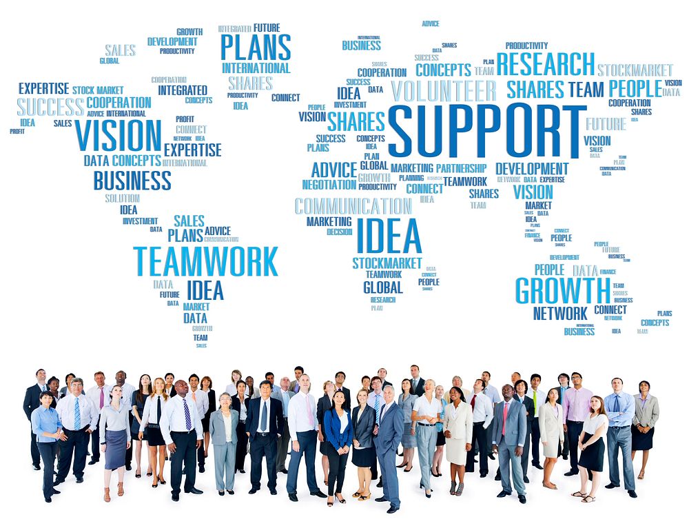 Global Business People Togetherness Support Teamwork Concept