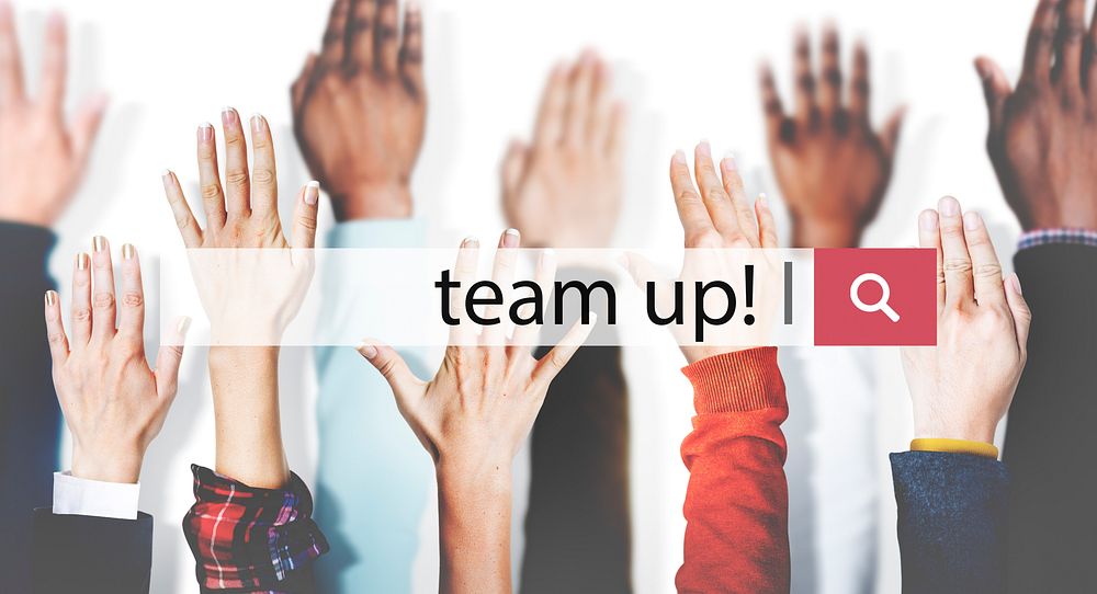 Team Up Teamwork Collaboration Togetherness Concept