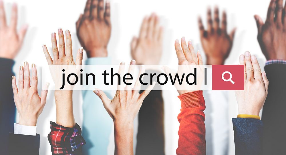 Join the Crowd Participate Connect Togetherness Unity Concept