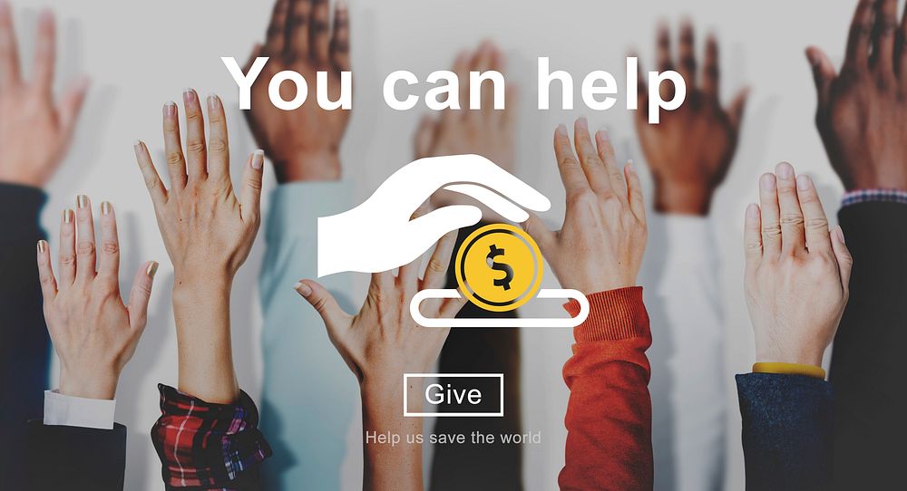 You Can Help Give Money Donate Concept