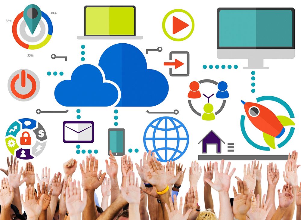Big Data Sharing Online Global Communication Volunteer Support Concept