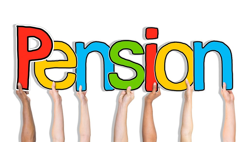 Multiethnic Group of Hands Holding Letter Pension