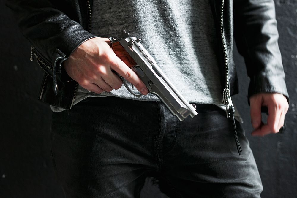 Man holding a gun