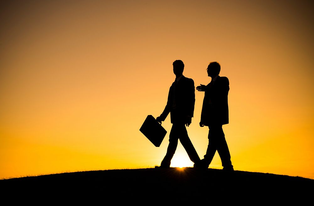 Two Businessmen are walking together