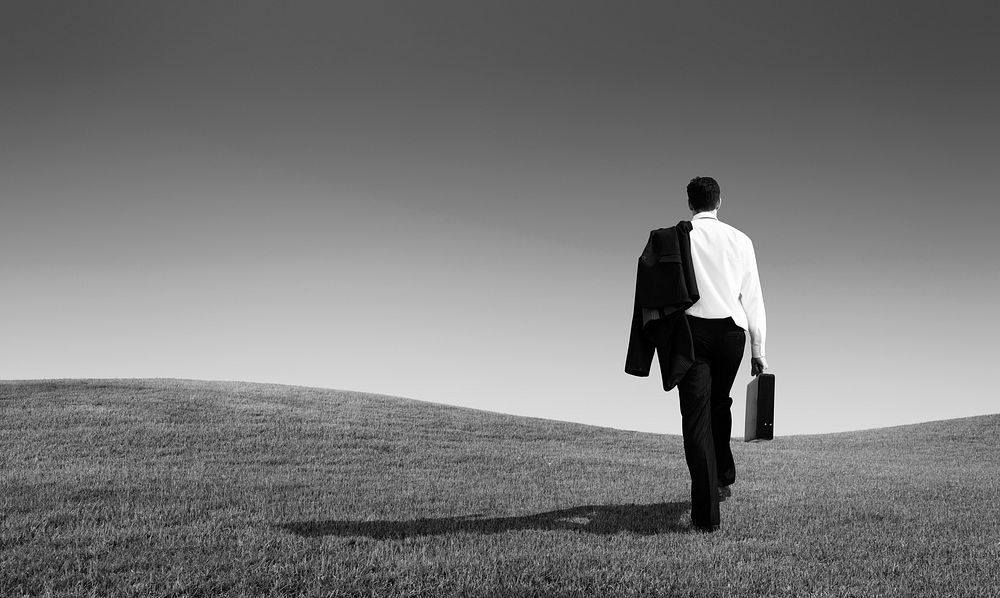 Businessman Solitude Leadership Loneliness Aspiration Concept