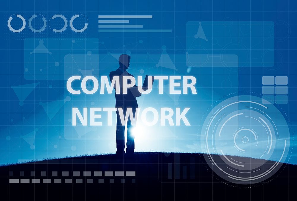 Computer Network Digital Connection Technology Concept