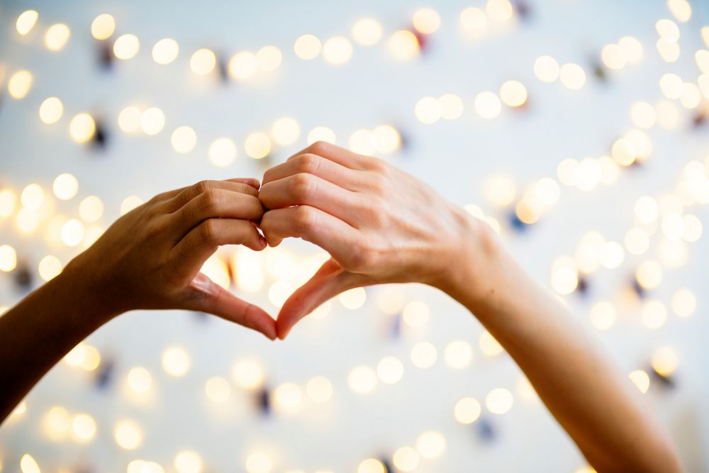 Heart shaped hands with decoration | Premium Photo - rawpixel