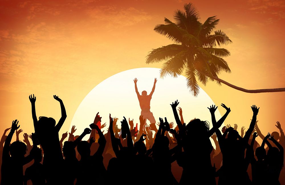 Beach Summer Music Concert Outdoors Recreational Pursuit Concept